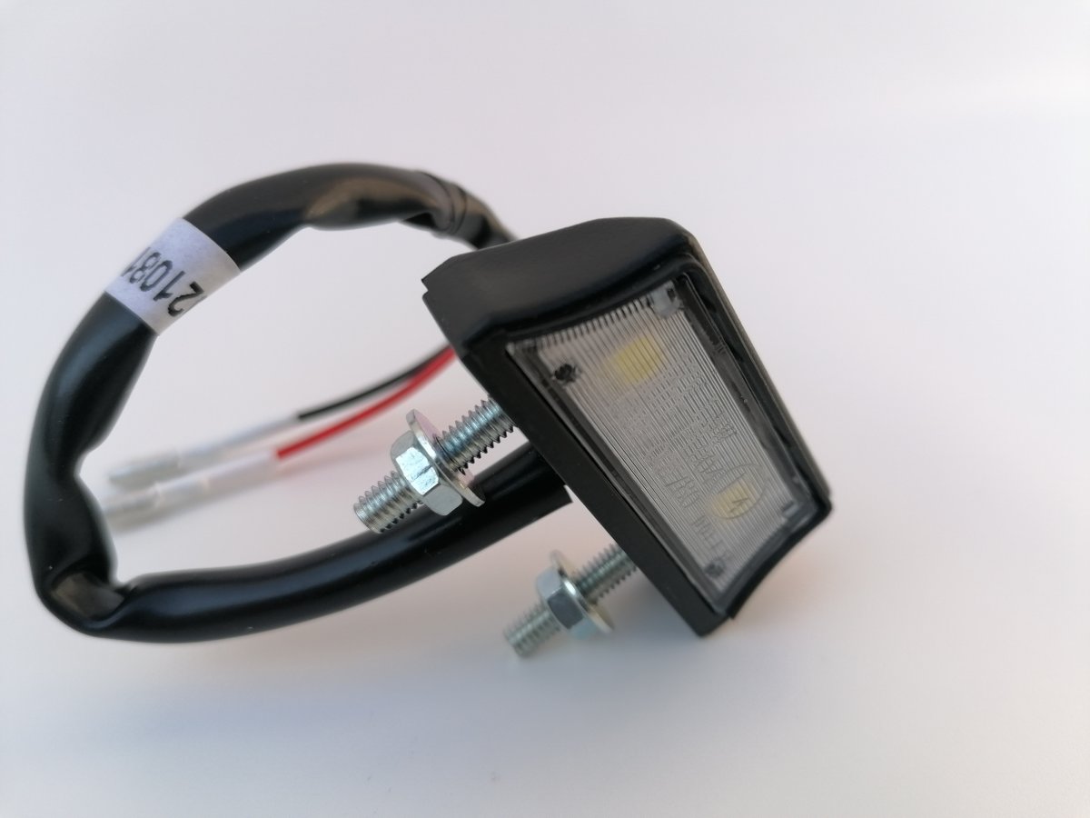 Mini LED Kennzeichenleuchte schwarz.